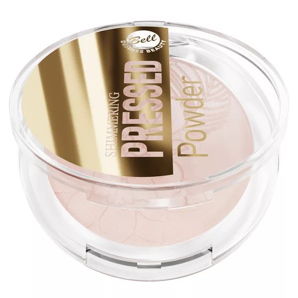 Bell, shimmering pressed powder, puder połyskujący do twarzy, 001, 9g