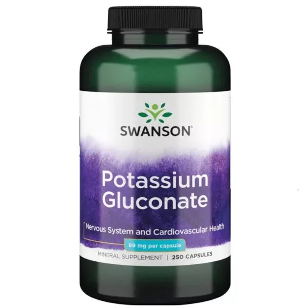 Swanson Glukonian Potasu 99mg 250 kaps