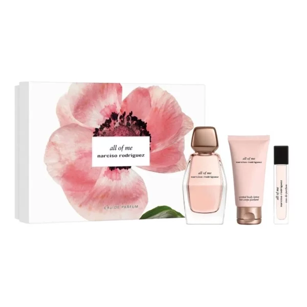 Narciso Rodriguez All Of Me zestaw prezentowy dla kobiet: woda perfumowana 90ml + miniatura 10ml + balsam nawilżający do ciała 50ml