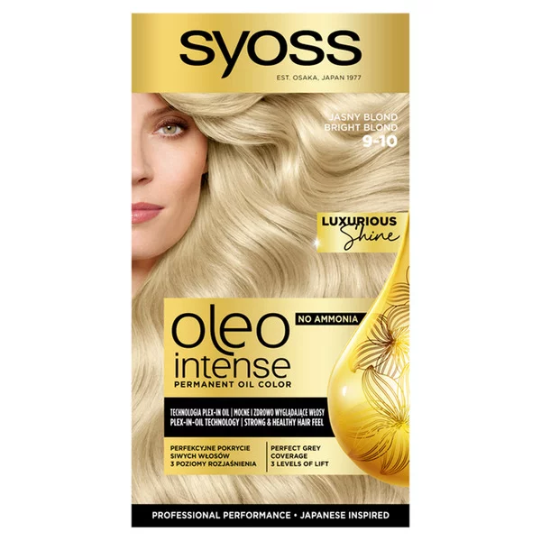 Syoss, Oleo Intense farba do włosów trwale koloryzująca z olejkami 9-10 Jasny Blond