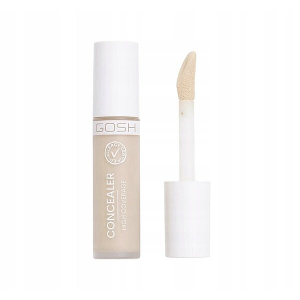 Gosh Concealer High Coverage, mocno kryjący korektor z aplikatorem, 002 Ivory, 5,5ml
