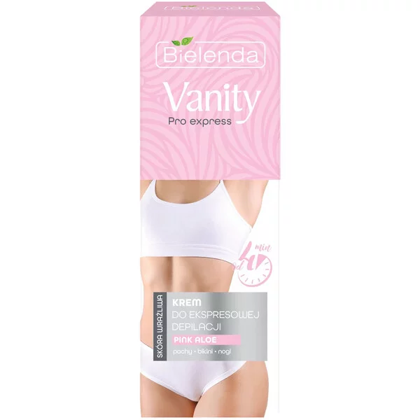 Bielenda Vanity Pro Express, krem do ekspresowej depilacji, skóra sucha, pink aloe, 75ml