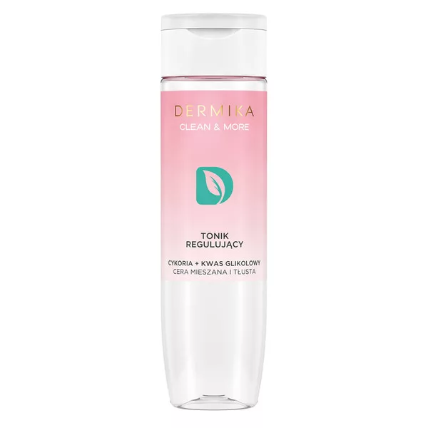 Dermika Clean&More, regulujący tonik cykoria + kwas glikolowy, 200ml