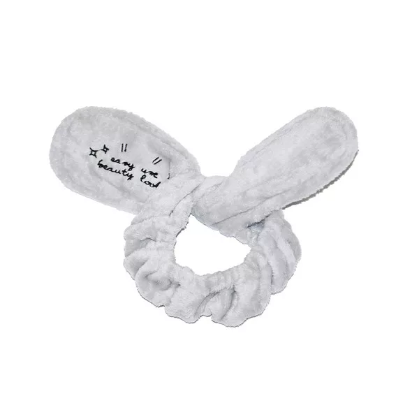 Dr. Mola Bunny Ears pluszowa opaska kosmetyczna królicze uszy Szara