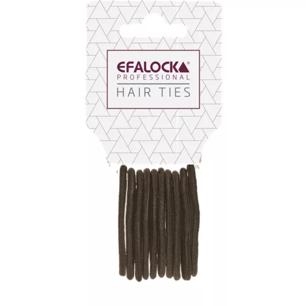 Efalock, gumki do włosów small, brązowe 10szt., ref. 14102391