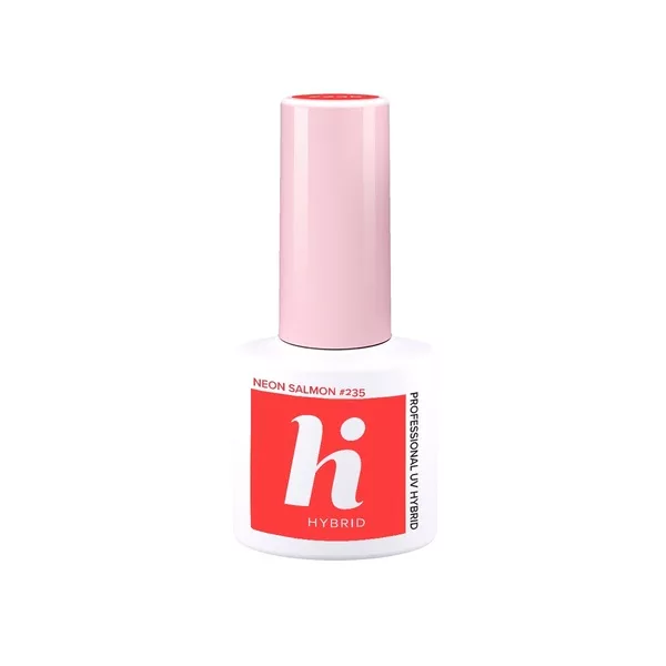 hi hybrid, lakier hybrydowy, 5ml, #235 Neon Salmon