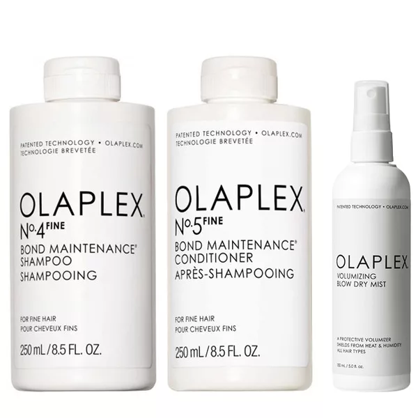 Olaplex, zestaw zwiększający objętość, szampon + odżywka + mgiełka, No. 5Fine + 4Fine, 2x250ml + 150ml