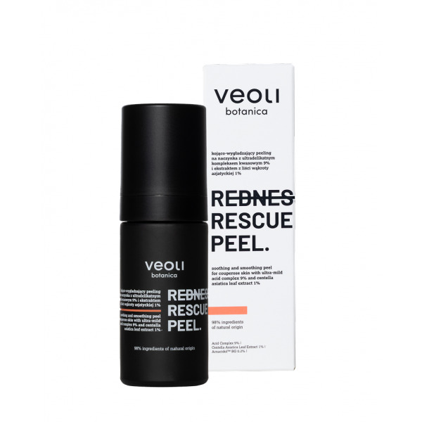 Veoli Botanica Redness Rescue Peel, kojąco-wygładzający peeling na naczynka, 30ml
