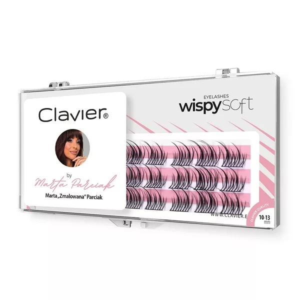 Clavier Wispy Soft by Marta „Zmalowana” Parciak kępki rzęs – naturalny efekt wispy i lekka objętość 10-13mm