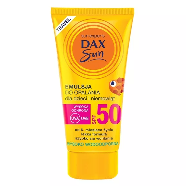 Dax Sun Emulsja do opalania dla dzieci i niemowląt SPF50 Travel 50ml