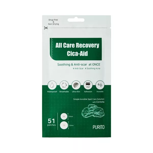 Purito All Care Recovery Cica-Aid plasterki na niedoskonałości 51szt.