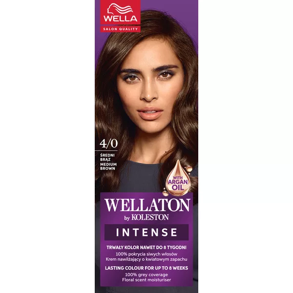 Wella Wellaton by Koleston, farba do włosów, Średni Brąz, 4/0, 100ml