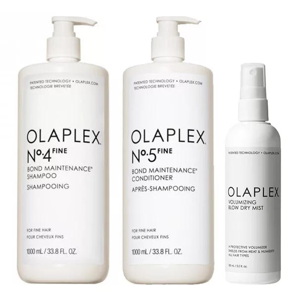 Olaplex, zestaw zwiększający objętość, szampon + odżywka + mgiełka, No. 5Fine + 4Fine, 2x1000ml + 150ml