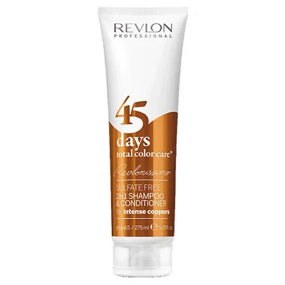 Revlon 45 Days, szampon i odżywka 2w1, odświeżenie koloru, Intense Coopers - miedziany, 275ml