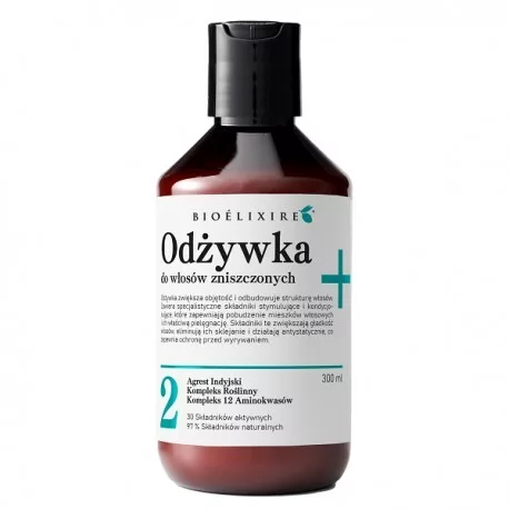 Bioelixire +, odżywka intensywnie regenerująca do włosów zniszczonych, 300ml