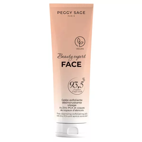 Peggy Sage Beauty Expert Face, żel złuszczający do twarzy z cynkiem PCA i łupinami pestek moreli, 100ml
