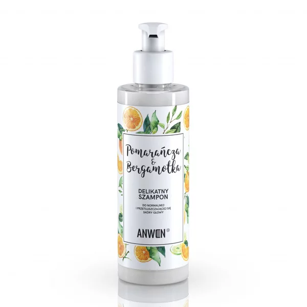 Anwen, szampon Pomarańcza i Bergamotka do normalnej i przetłuszczającej się skóry głowy, 200ml