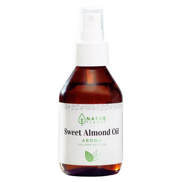 NaturPlanet, olej ze słodkich migdałów z aromatem zielonej herbaty, 100ml