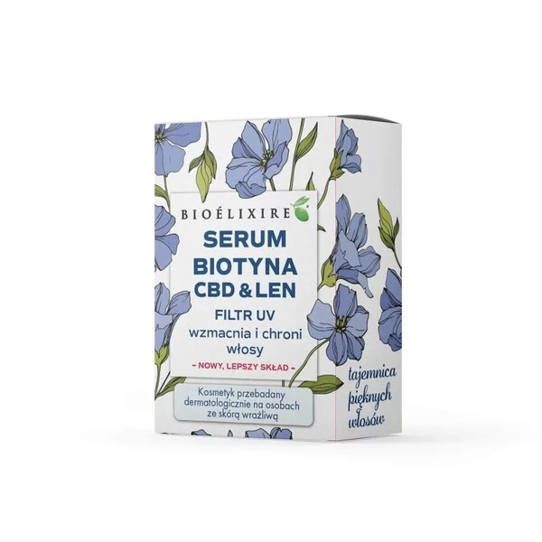 Bioelixire, serum do włosów, olejek biotyna CBD&Len, 20ml