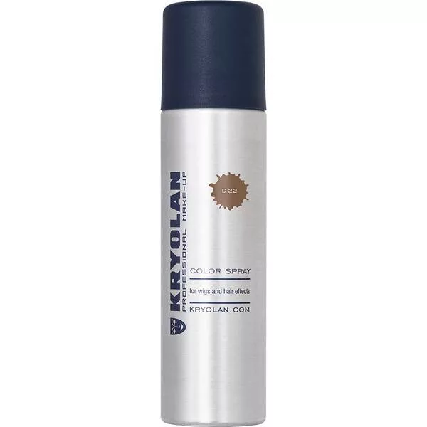 Kryolan, koloryzujący spray do włosów, 150ml, D22 - COPPER