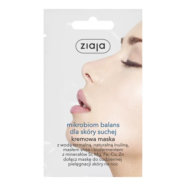 Ziaja, kremowa maska mikrobiom balans do skóry suchej, 7ml