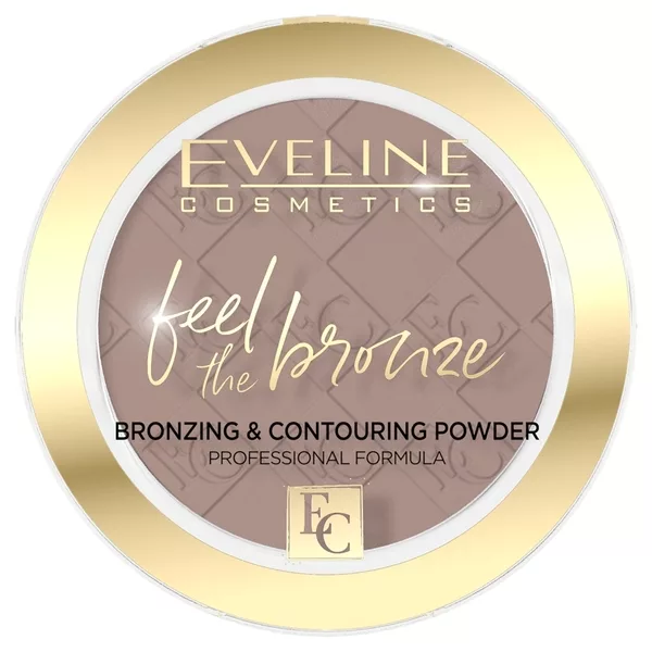 Eveline Feel The Bronze, puder brązujący i kontrujący, 01 Milky Way, 4g