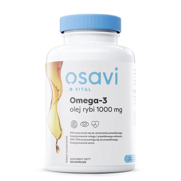 Osavi Omega-3 Olej Rybi 1000mg suplement diety 120 kapsułek