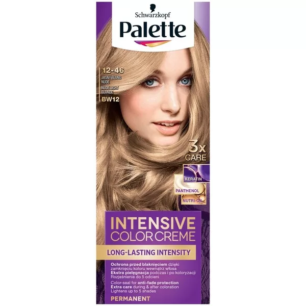 Schwarzkopf Palette Intensive Color Creme farba do włosów w kremie 12-46 (BW12) Jasny Blond Nude