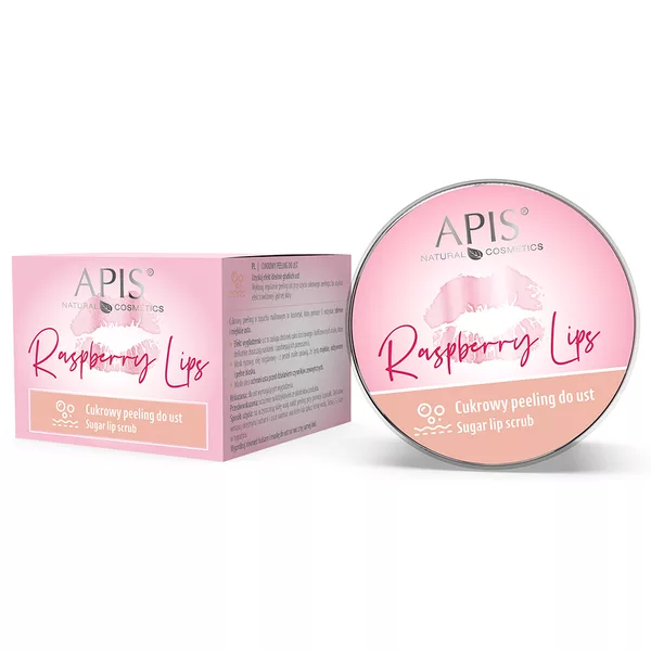 Apis Raspberry Lips, cukrowy peeling do ust, 10ml