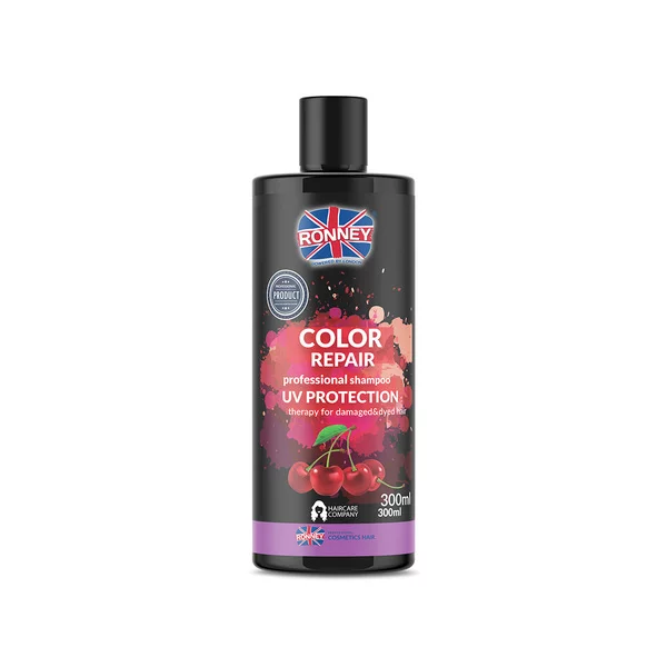 Ronney Professional Shampoo Color Repair Cherry UV Protection, Szampon do włosów farbowanych WIŚNIOWY 300ml
