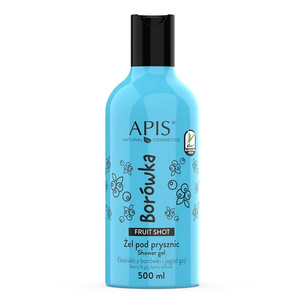 Apis Fruit Shot, żel pod prysznic, borówkowy, 500ml