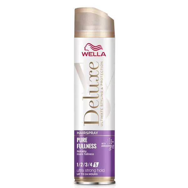 Wella Deluxe Pure Fullness, ultra mocny lakier do włosów cienkich i delikatnych, 250ml