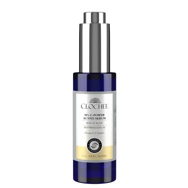 Clochee, rozjaśniające serum do twarzy z wit. C 10%, 30ml