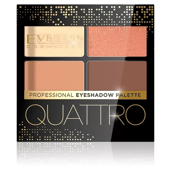 Eveline Quattro, paleta 4 cieni do powiek, 01