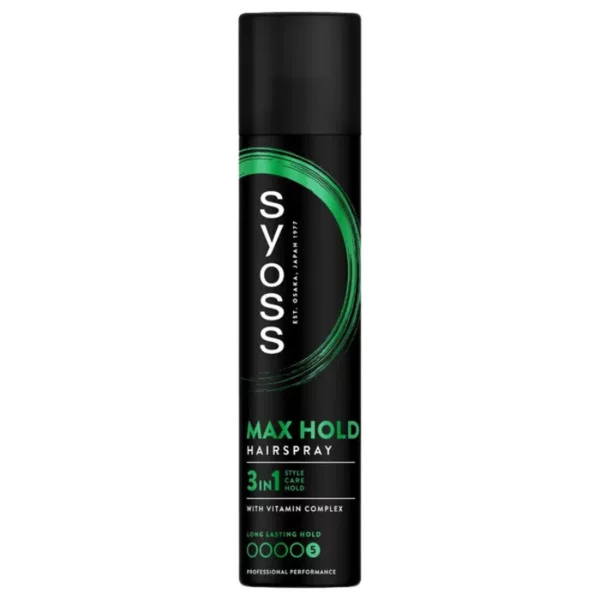 Syoss, Max Hold Hairspray lakier do włosów w sprayu Mega Strong 300ml