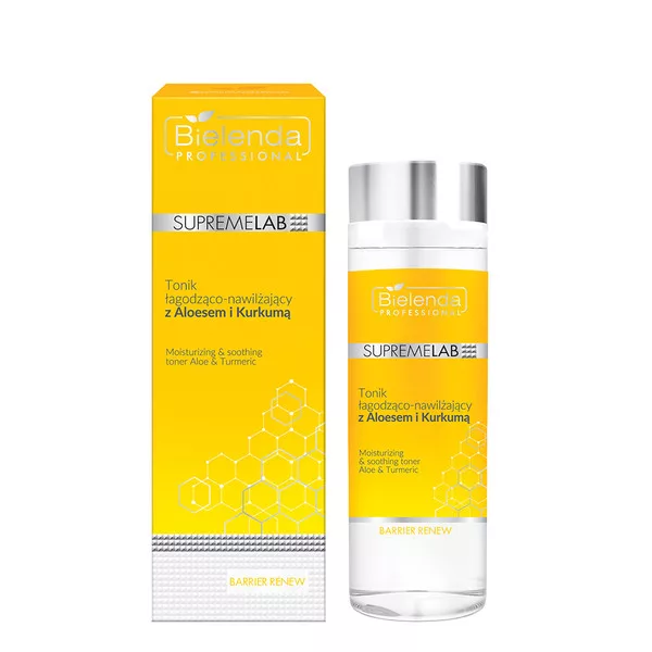 Bielenda Professional Supremelab, Barrier Renew, tonik łagodząco-nawilżający z aloesem i kurkumą, 200ml