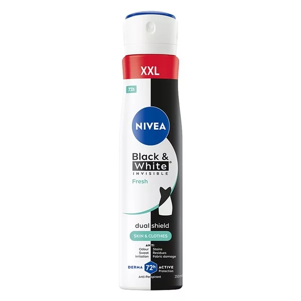 Nivea Black & White Invisible Fresh antyperspirant spray 250ml (W)