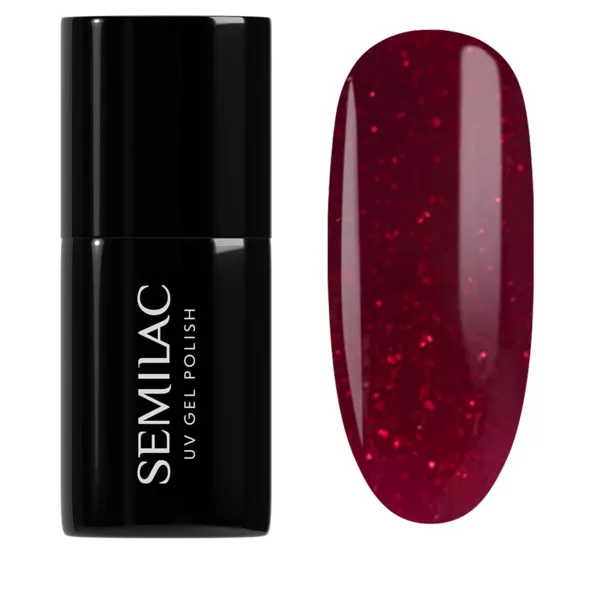 Semilac Winter Wonderland, lakier hybrydowy, 954 Silky Rouge, 7ml