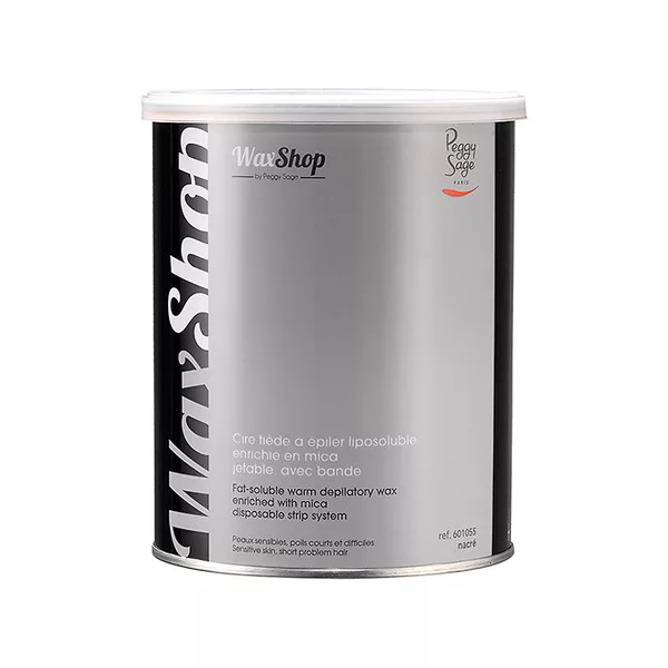 Peggy Sage, wosk do depilacji rozpuszczalny w letniej temperaturze do skóry wrażliwej, perłowy, 800ml