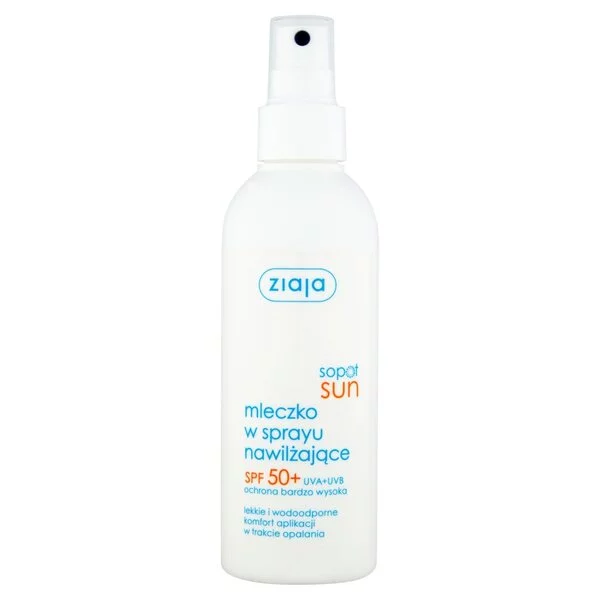 Ziaja Sopot Sun, mleczko nawilżające w sprayu, SPF50, 170ml