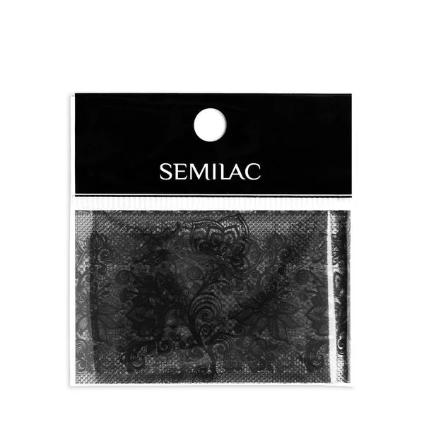 Semilac, folia transferowa do zdobienia paznokci, Black Lace