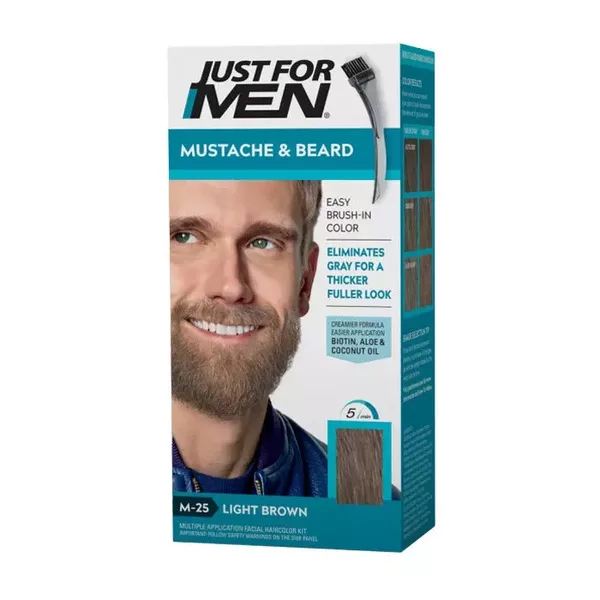 Just For Men, żel koloryzujący do brody, wąsów, baków, M-25, jasny brąz