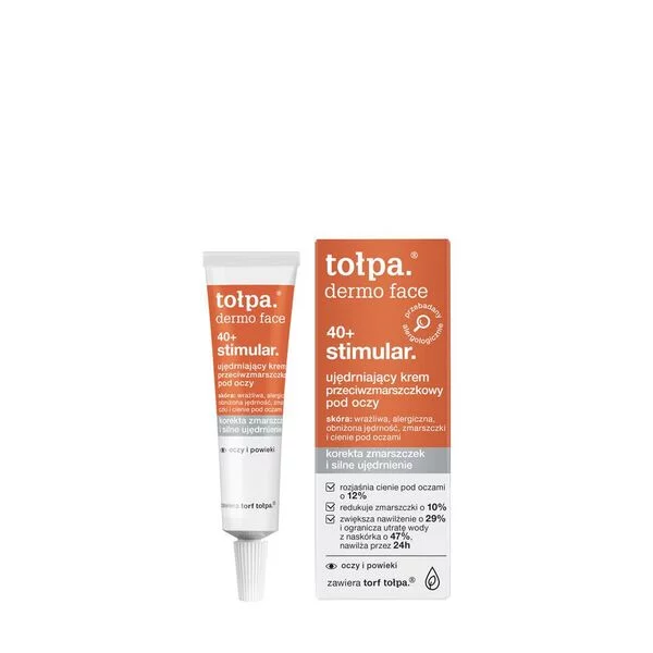 Tołpa Dermo Face Stimulator 40+, ujędrniający krem przeciwzmarszczkowy pod oczy, 10ml