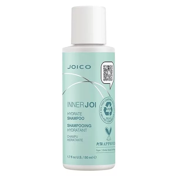 Joico InnerJoi Hydration Shampoo, wegański nawilżający szampon, 50ml