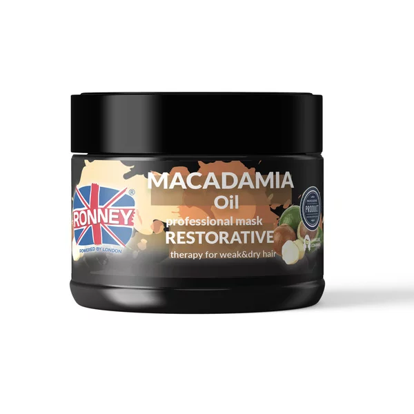 Ronney Professional Mask Macadamia Oil Restorative Therapy, Maska wzmacniająca do włosów suchych i łamliwych 300ml