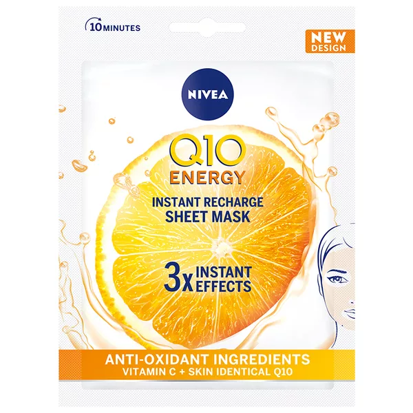 Nivea Q10 Plus C 10-minutowa maska w płachcie 1szt