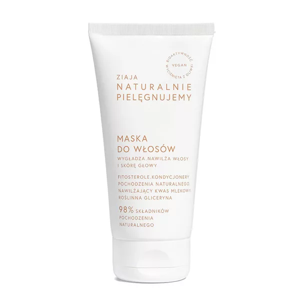 Ziaja Naturalnie Pielęgnujemy, nawilżająca maska do włosów i skóry głowy, 150ml