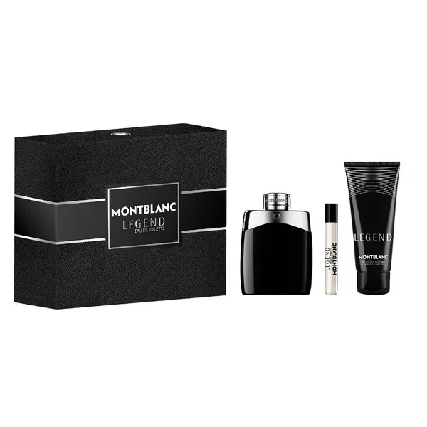 Mont Blanc Legend zestaw woda toaletowa spray 100ml + miniatura wody toaletowej 7.5ml + żel pod prysznic 100ml (M)