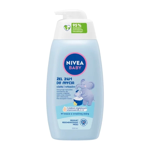 Nivea Baby żel 2w1 do mycia ciała i włosów dla dzieci 500ml