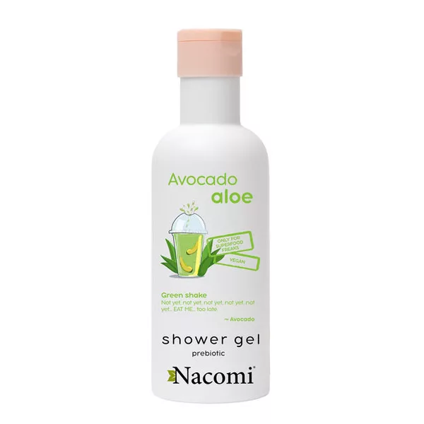 Nacomi, żel pod prysznic, avocado i aloes, 300ml